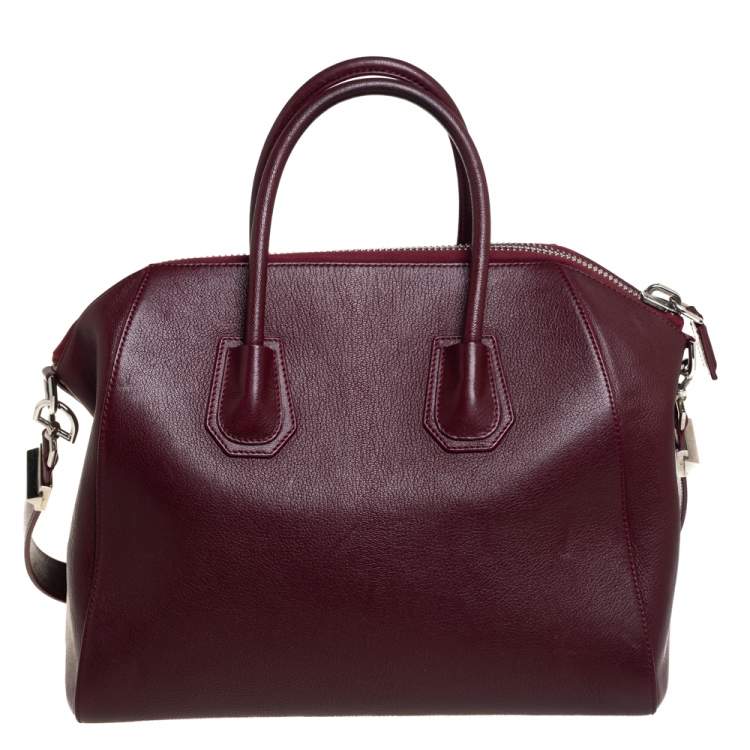 مملوكة مسبقًا Givenchy Burgundy Leather Medium Antigona Satchel