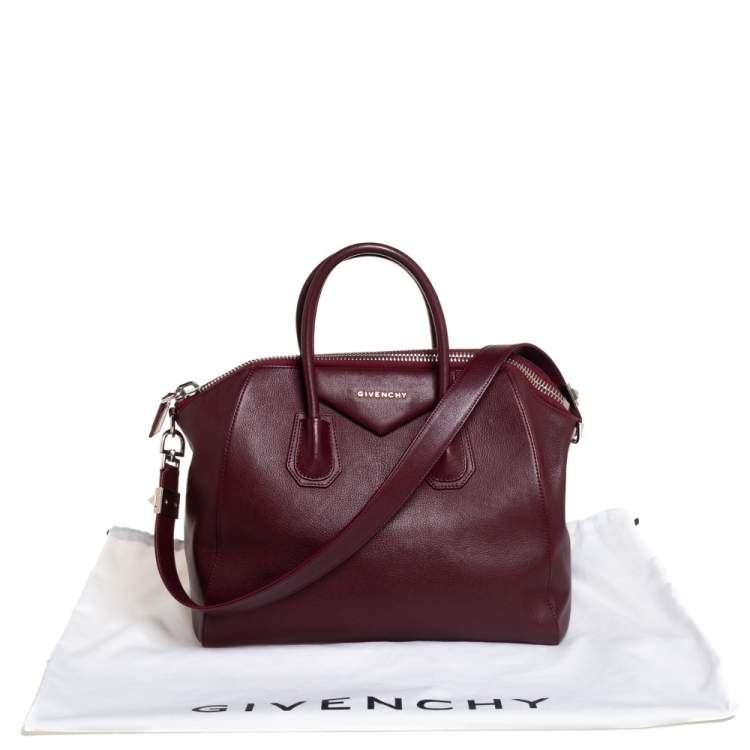 مملوكة مسبقًا Givenchy Burgundy Leather Medium Antigona Satchel