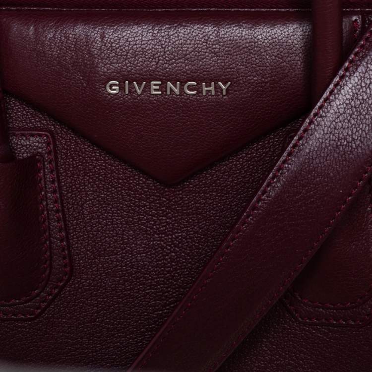مملوكة مسبقًا Givenchy Burgundy Leather Medium Antigona Satchel