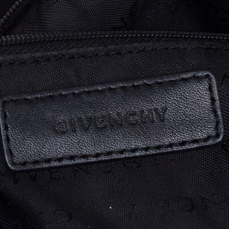 Pre Owned Givenchy Black Signature Canvas and Leather Satchel