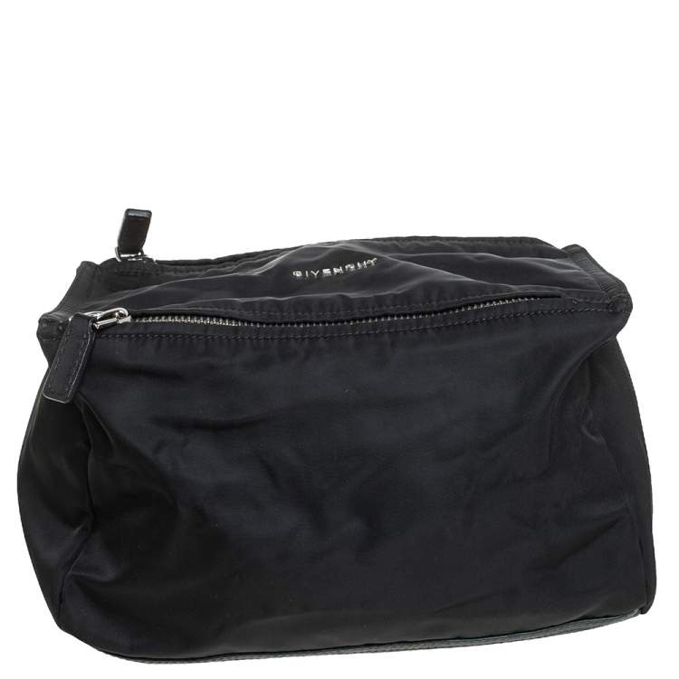 Pre Owned Givenchy Black Nylon and Leather Small Pandora Shoulder Bag