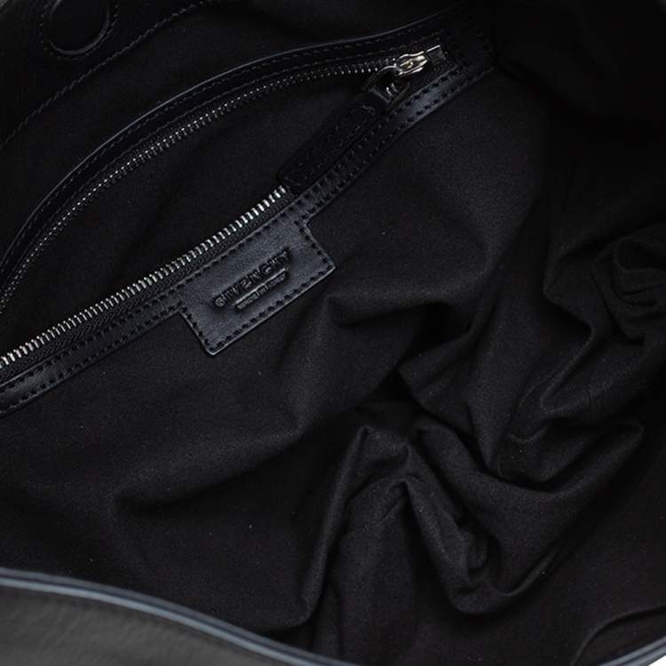 Pre Owned Givenchy Black Leather Medium Obsedia Hobo