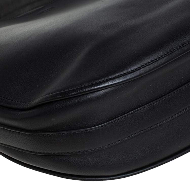 Pre Owned Givenchy Black Leather Medium Obsedia Hobo