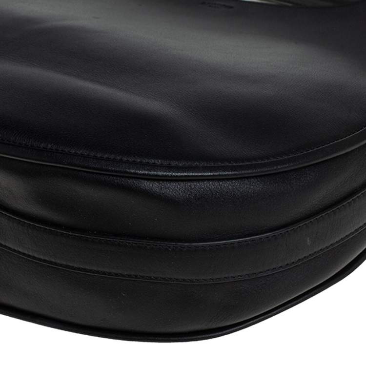 Pre Owned Givenchy Black Leather Medium Obsedia Hobo