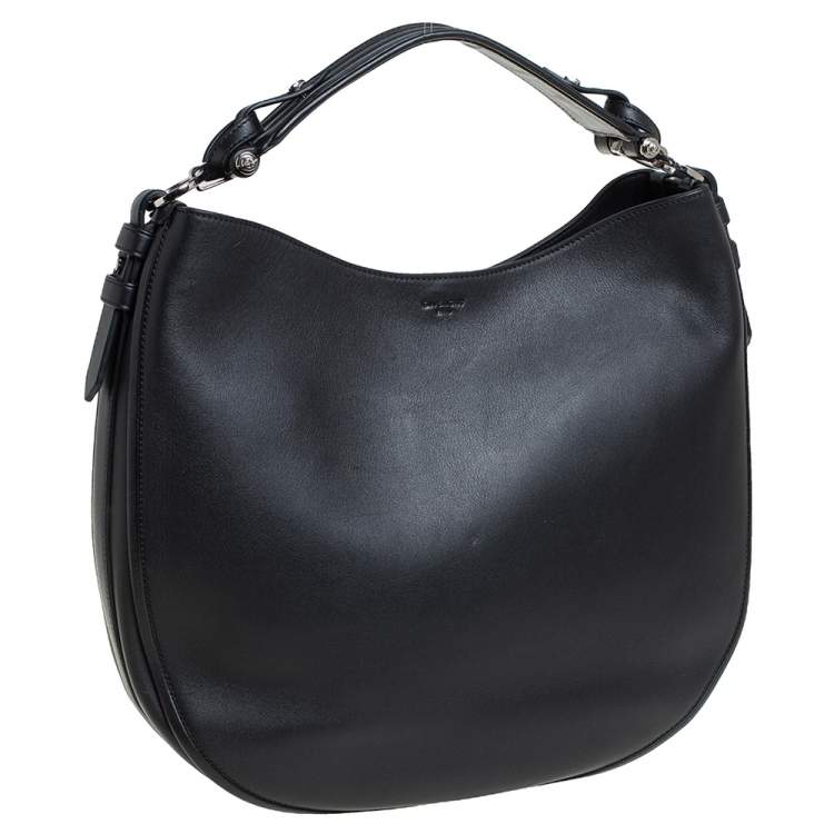 Pre Owned Givenchy Black Leather Medium Obsedia Hobo