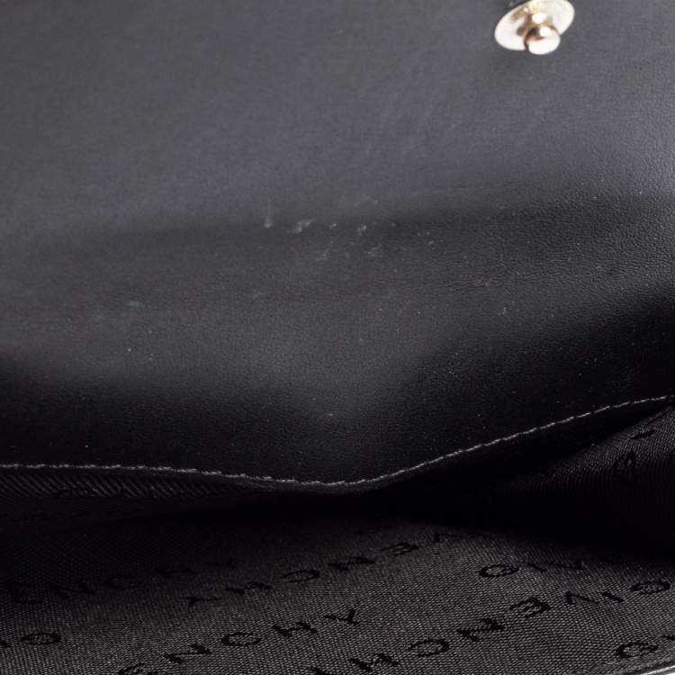 Pre Owned Givenchy Black Monogram Fabric and Leather French Wallet