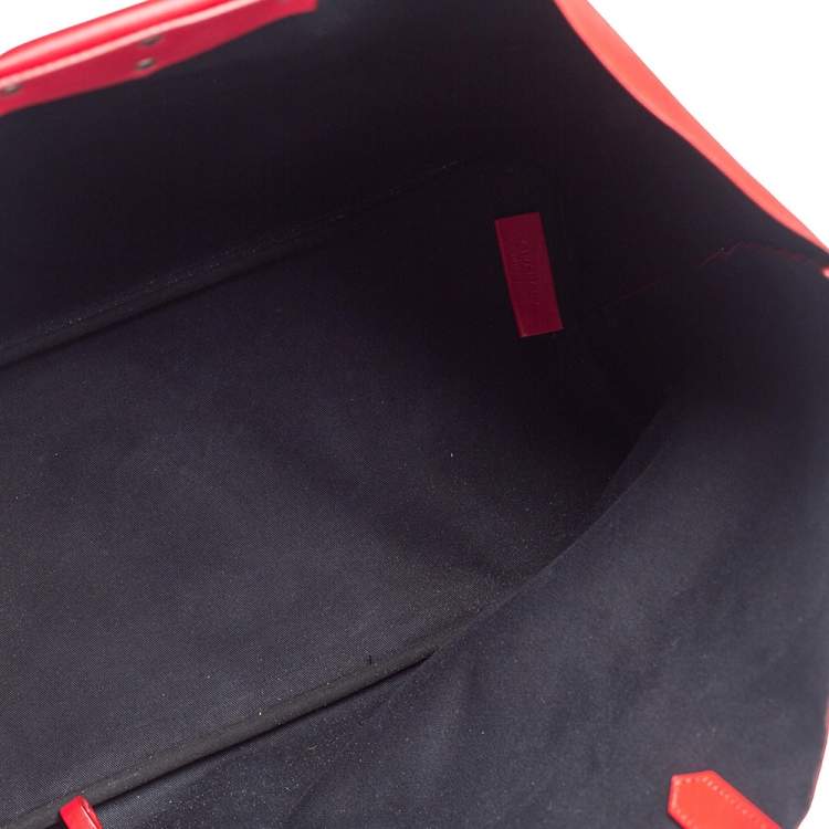 Pre Owned Givenchy Red Bambi Print Coated Canvas and Leather Antigona Shopper Tote