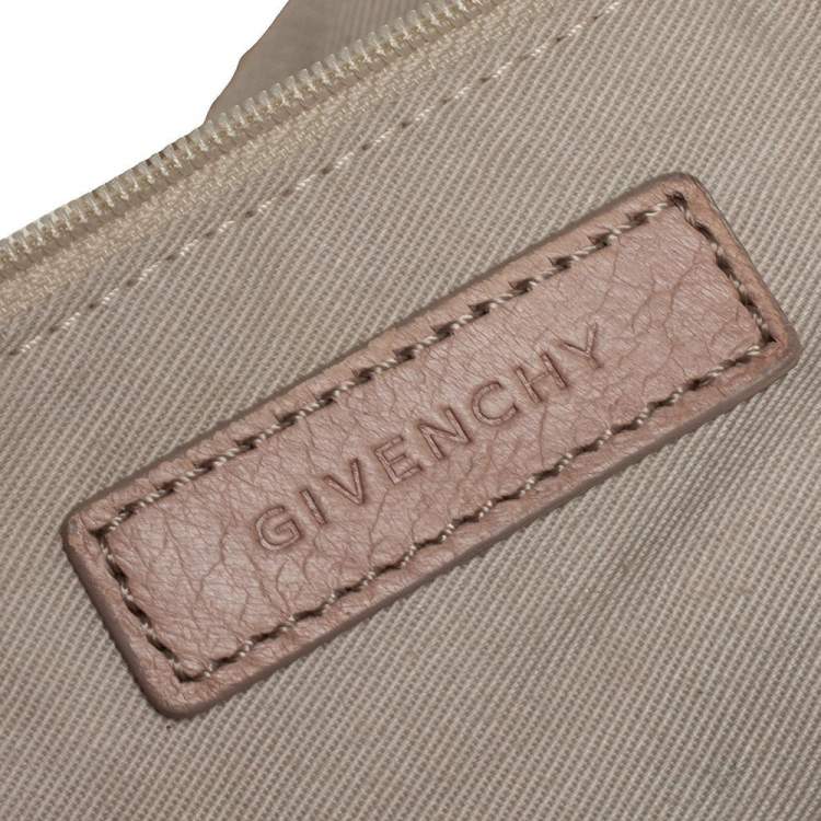 Pre Owned Givenchy Beige Leather Front Pocket Hobo
