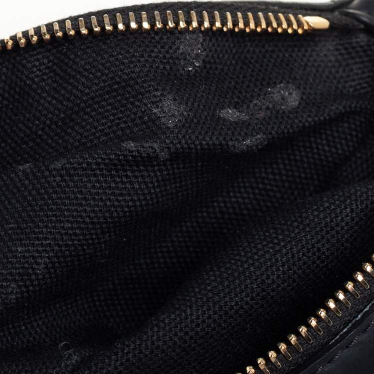 Pre Owned Givenchy Black Rubber Pandora Wristlet Clutch