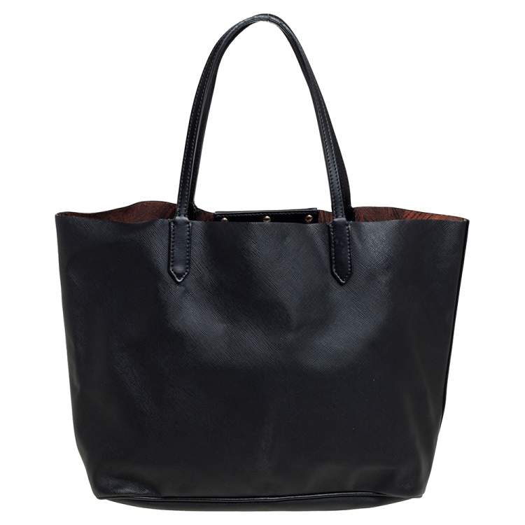 Pre Owned Givenchy Black Leather Antigona Shopper Tote
