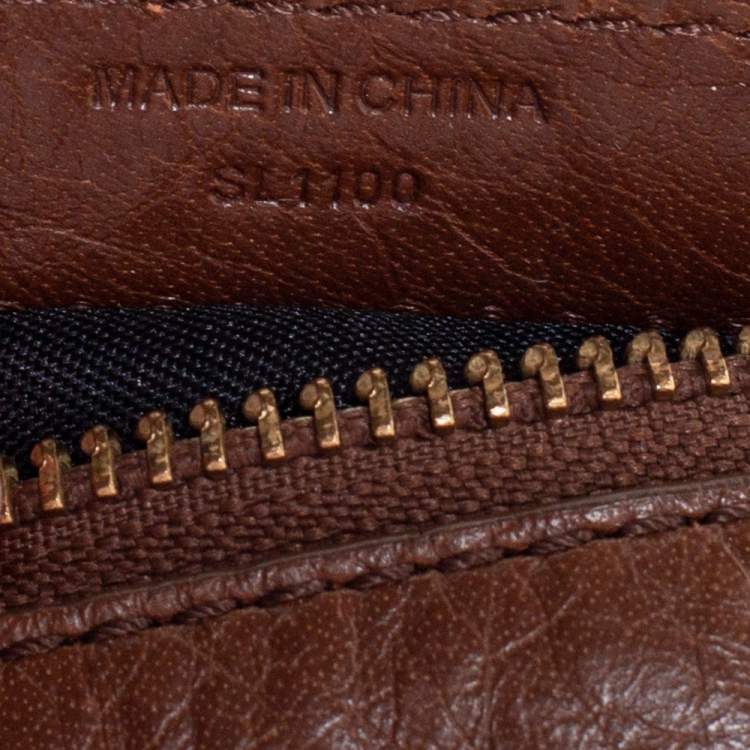 Pre Owned Givenchy Brown Signature Satin And Leather Hobo