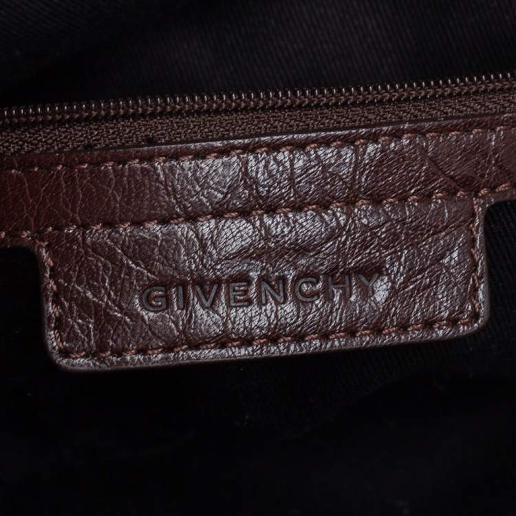 Pre Owned Givenchy Dark Brown Leather Hobo