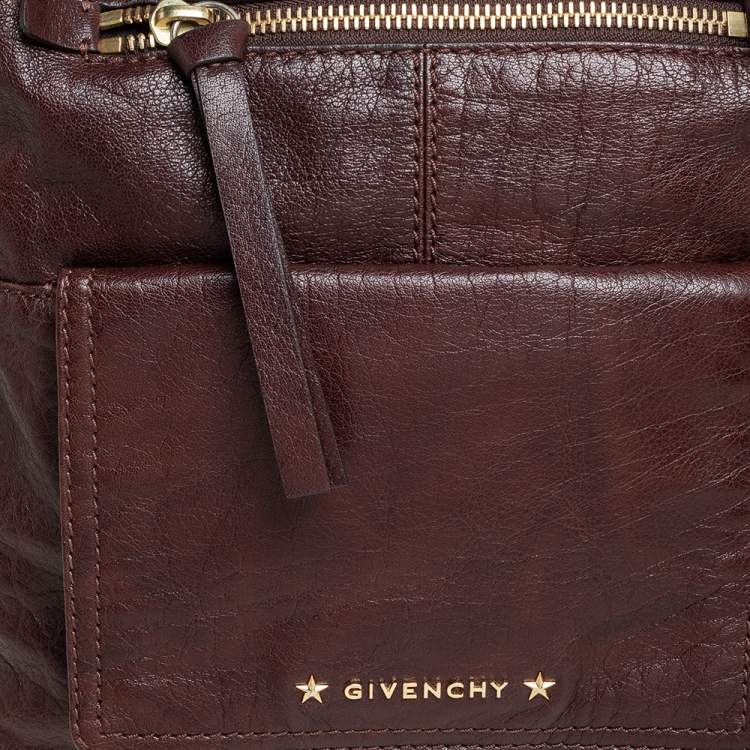 Pre Owned Givenchy Dark Brown Leather Hobo