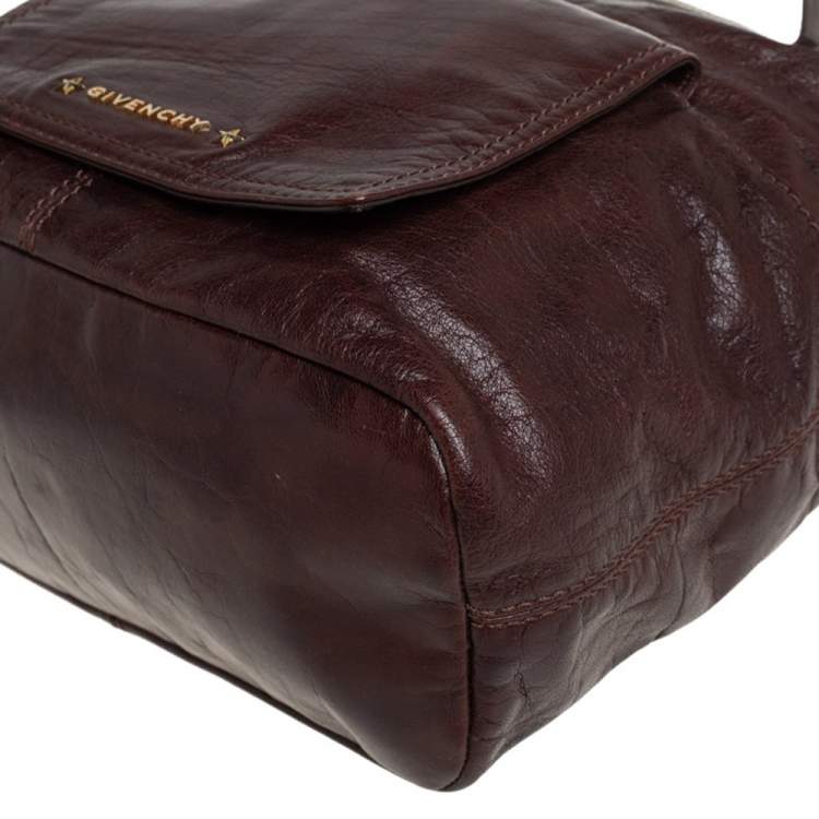 Pre Owned Givenchy Dark Brown Leather Hobo