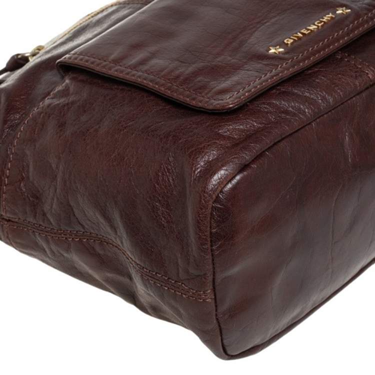 Pre Owned Givenchy Dark Brown Leather Hobo