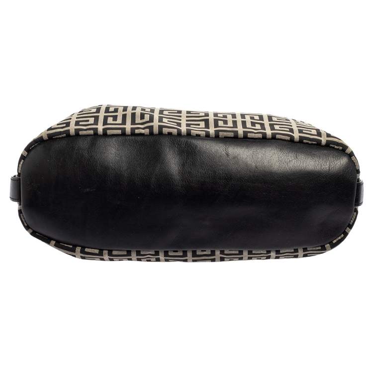 Pre Owned Givenchy Black/White Monogram Canvas and Leather Tote