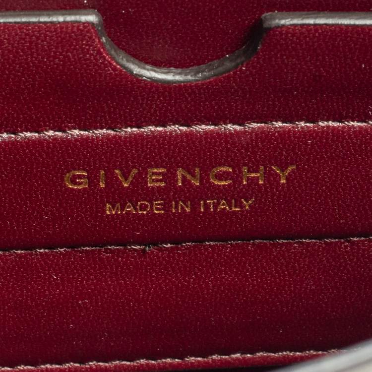 Pre Owned Givenchy Grey Croc Embossed Leather GV3 Shoulder Bag