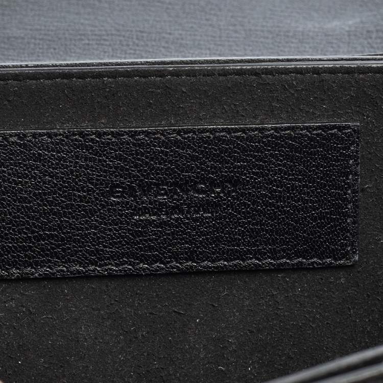 Pre Owned Givenchy Black Leather GV3 Crossbody Bag