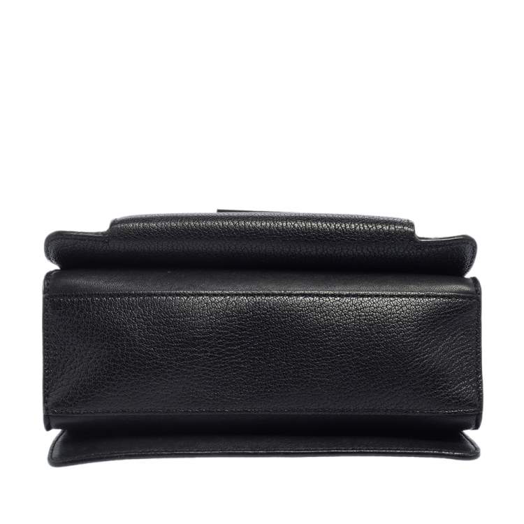 Pre Owned Givenchy Black Leather GV3 Crossbody Bag