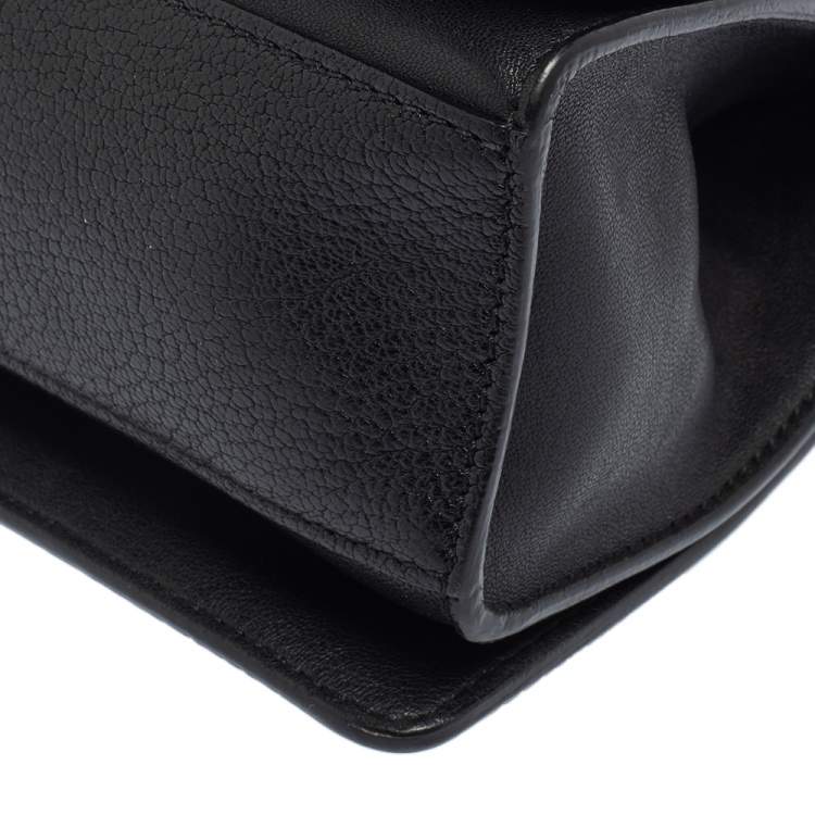 Pre Owned Givenchy Black Leather GV3 Crossbody Bag