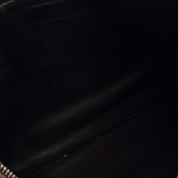 Pre Owned Givenchy Beige/Brown Canvas and Leather Flat Zip Pouch