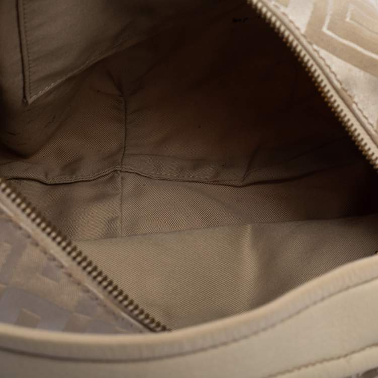Pre Owned Givenchy Beige Monogram Canvas and Leather Hobo