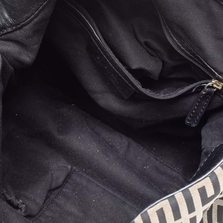 Pre Owned Givenchy Beige/Black Monogram Canvas And Leather Hobo