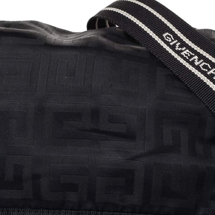 Pre Owned Givenchy Black Monogram Nylon  Flap Shoulder Bag