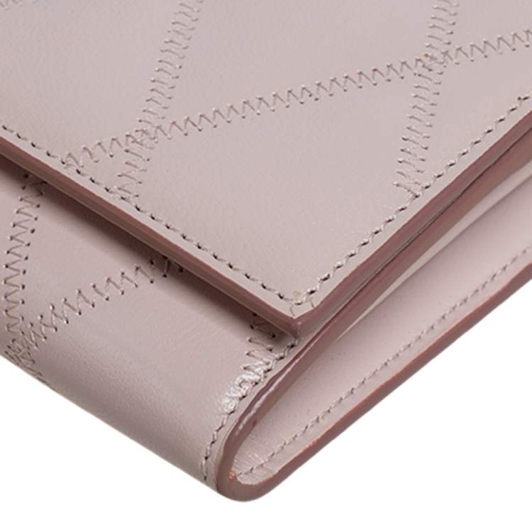 Pre Owned Givenchy Pale Pink Leather GV3 Wallet On Chain