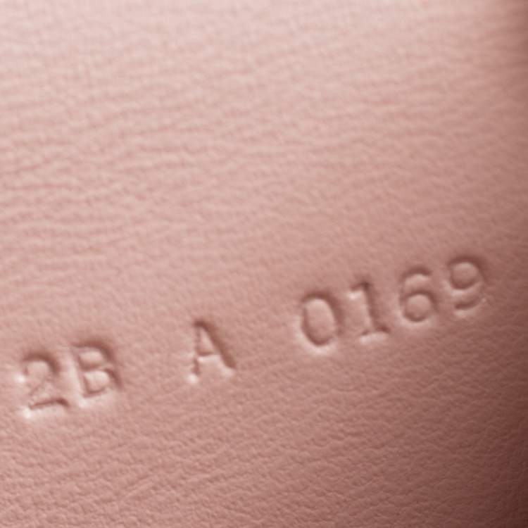 Pre Owned Givenchy Pale Pink Leather GV3 Wallet On Chain