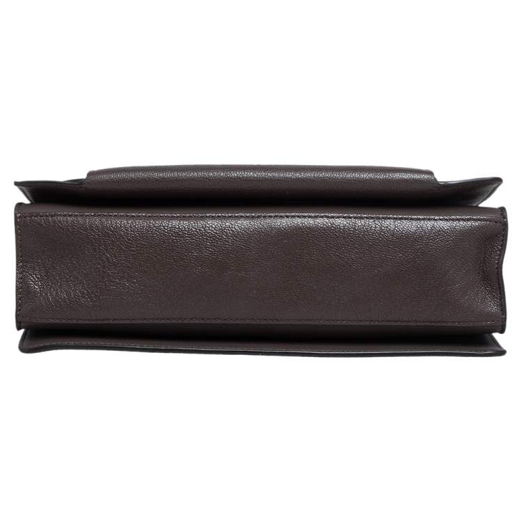 Pre Owned Givenchy Brown Leather Medium GV3 Shoulder Bag