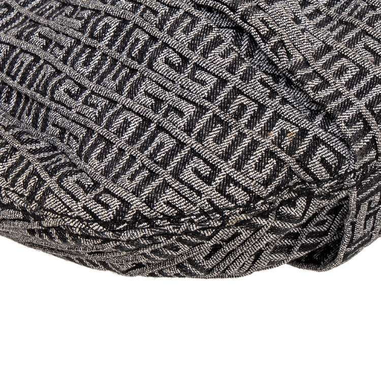 Pre Owned Givenchy Grey/Black Monogram Canvas And Leather Hobo