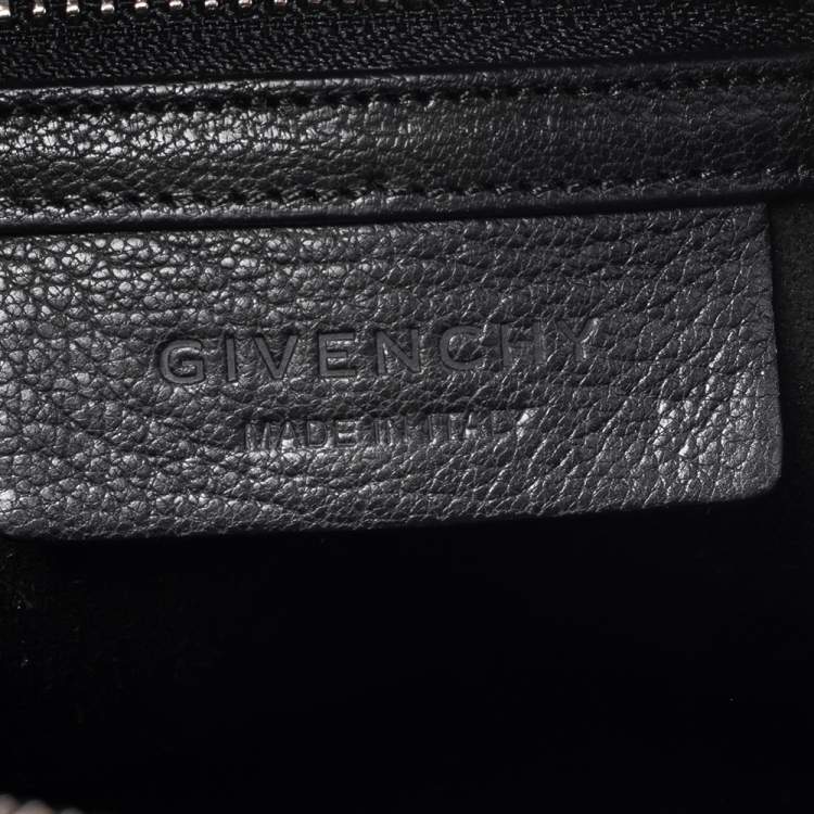 Pre Owned Givenchy Black Leather Mini Chain Animation Lucrezia Duffel Bag