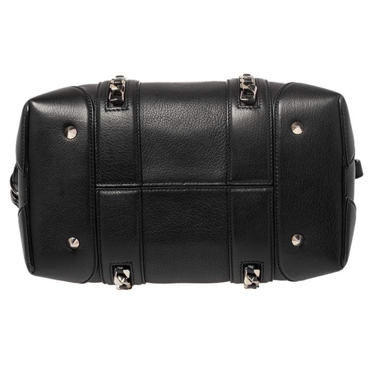 Pre Owned Givenchy Black Leather Mini Chain Animation Lucrezia Duffel Bag