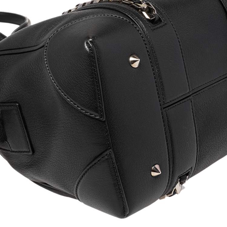 Pre Owned Givenchy Black Leather Mini Chain Animation Lucrezia Duffel Bag