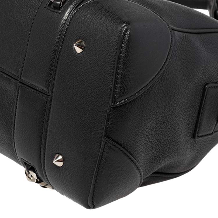 Pre Owned Givenchy Black Leather Mini Chain Animation Lucrezia Duffel Bag