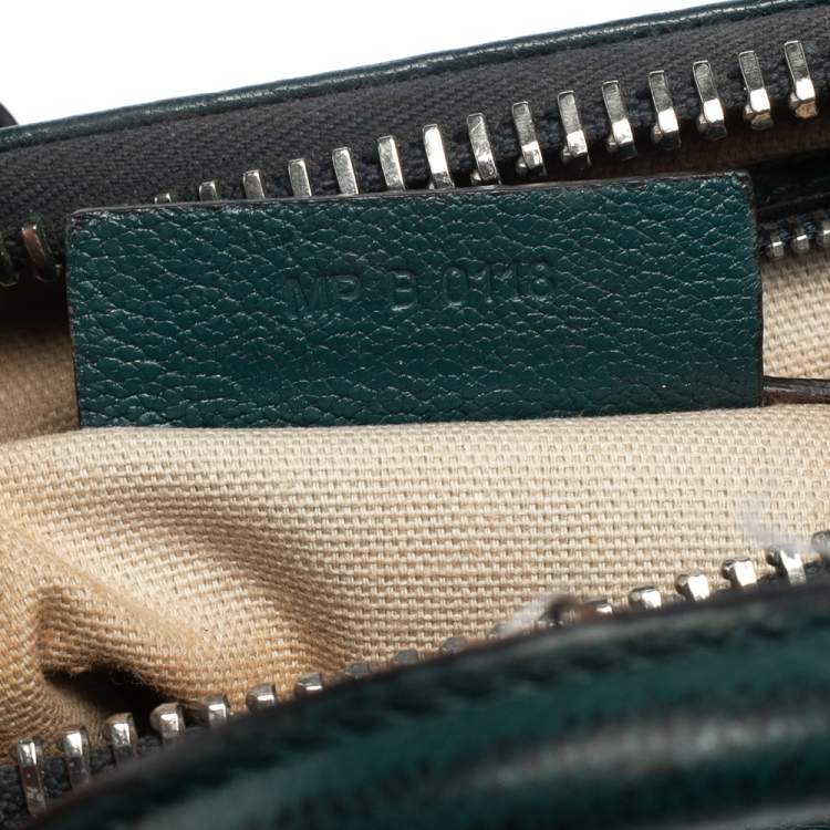 Pre Owned Givenchy Dark Green Leather Mini Antigona Satchel