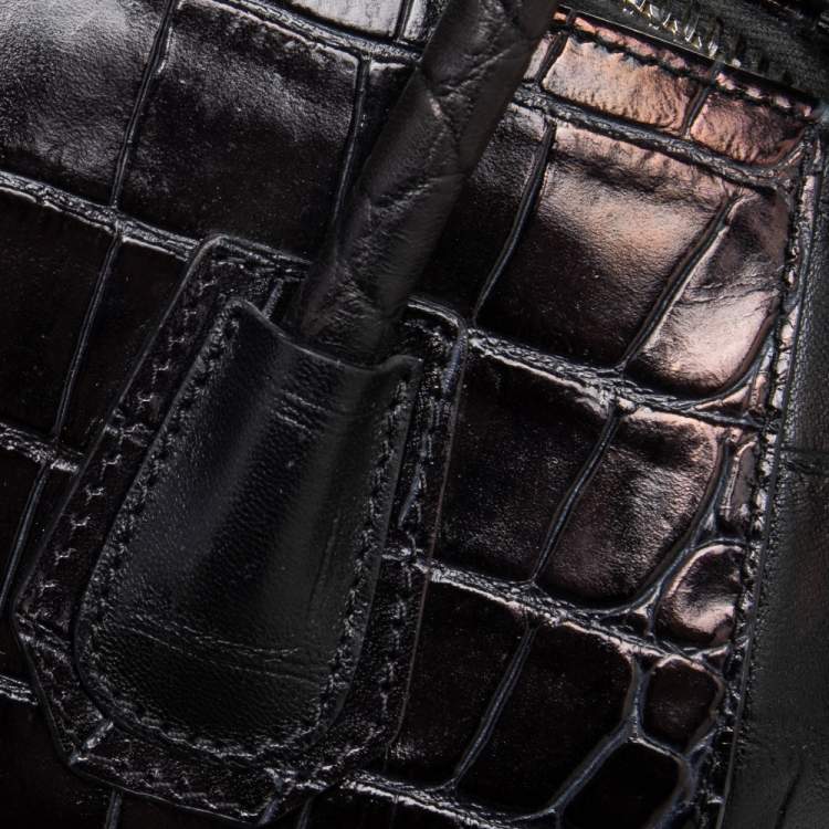 مملوكة مسبقًا  Givenchy Black Croc Embossed Leather Antigona Satchel