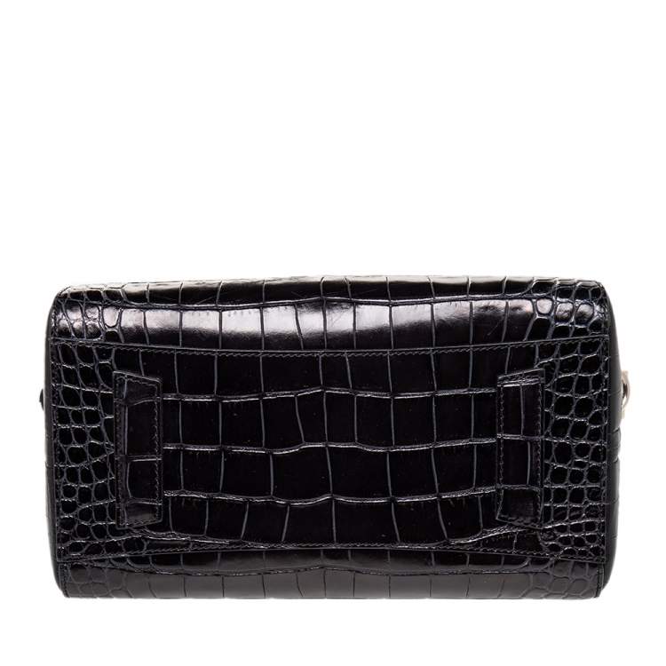 مملوكة مسبقًا  Givenchy Black Croc Embossed Leather Antigona Satchel