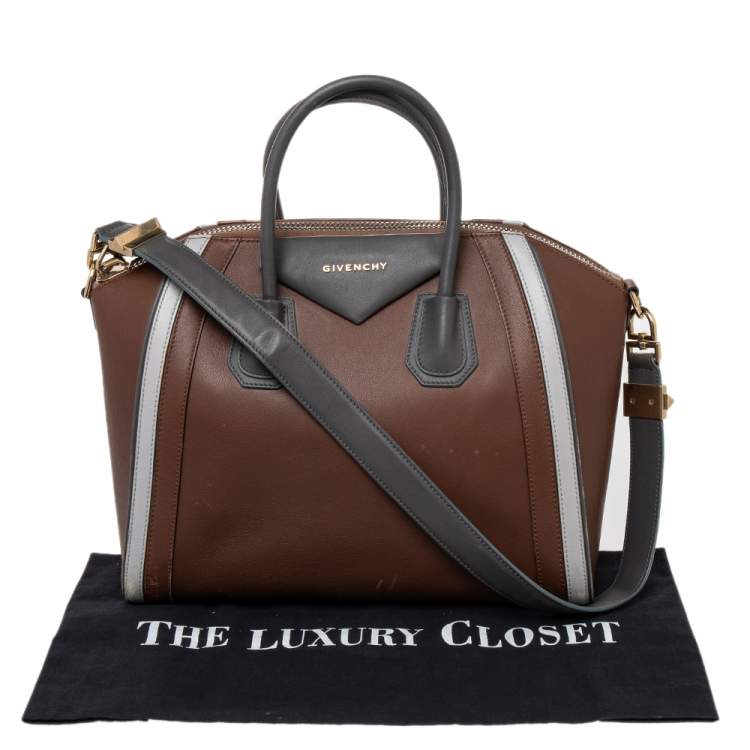 Pre Owned Givenchy Tri Color Leather Medium Antigona Satchel
