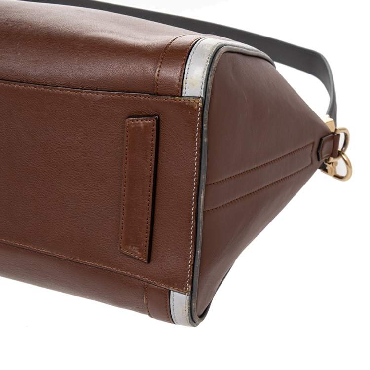Pre Owned Givenchy Tri Color Leather Medium Antigona Satchel
