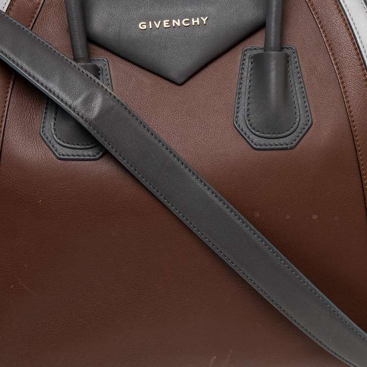 Pre Owned Givenchy Tri Color Leather Medium Antigona Satchel