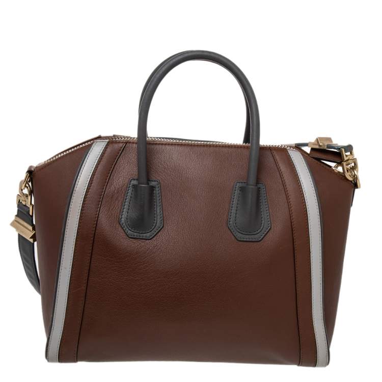 Pre Owned Givenchy Tri Color Leather Medium Antigona Satchel