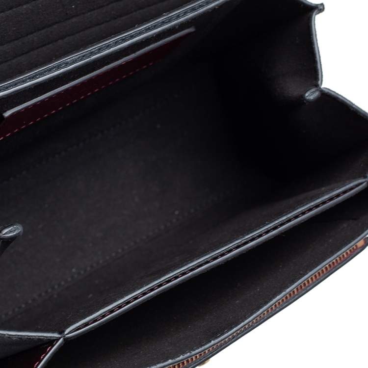 مملوكة مسبقًا Givenchy Burgundy/Grey Leather and Suede GV3 Shoulder Bag