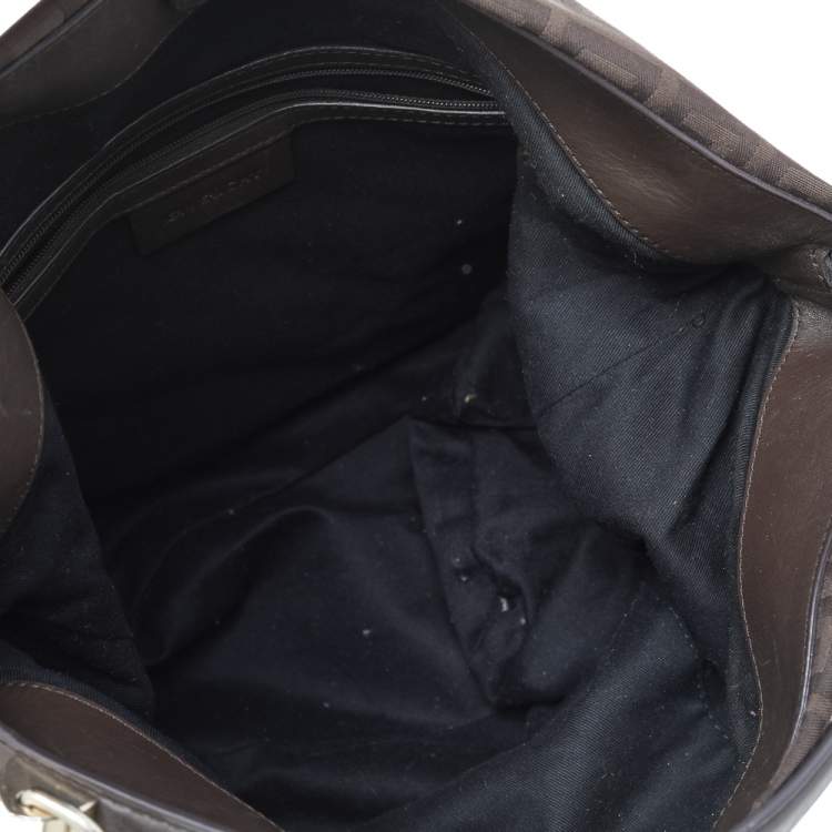 Pre Owned Givenchy Brown Monogram Canvas And Leather Hobo