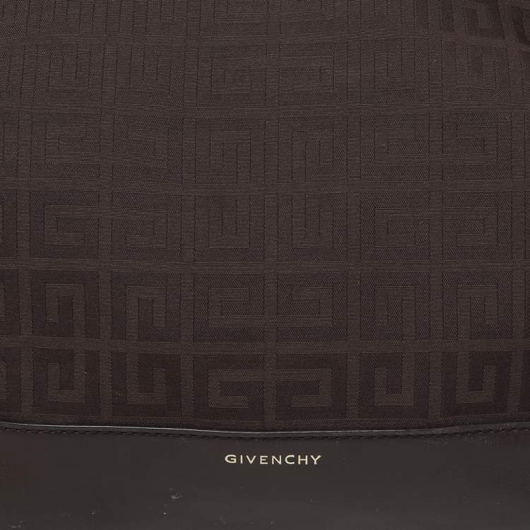 Pre Owned Givenchy Brown Monogram Canvas And Leather Hobo