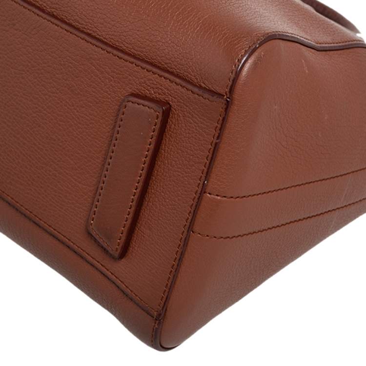 Pre Owned Givenchy Brown Leather Small Antigona Satchel