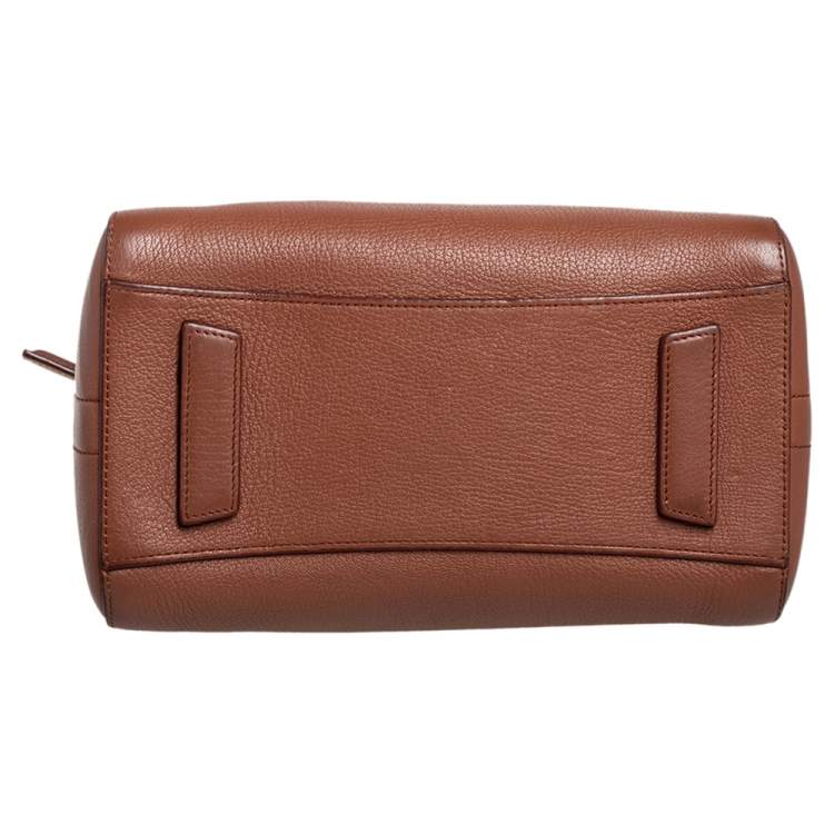 Pre Owned Givenchy Brown Leather Small Antigona Satchel