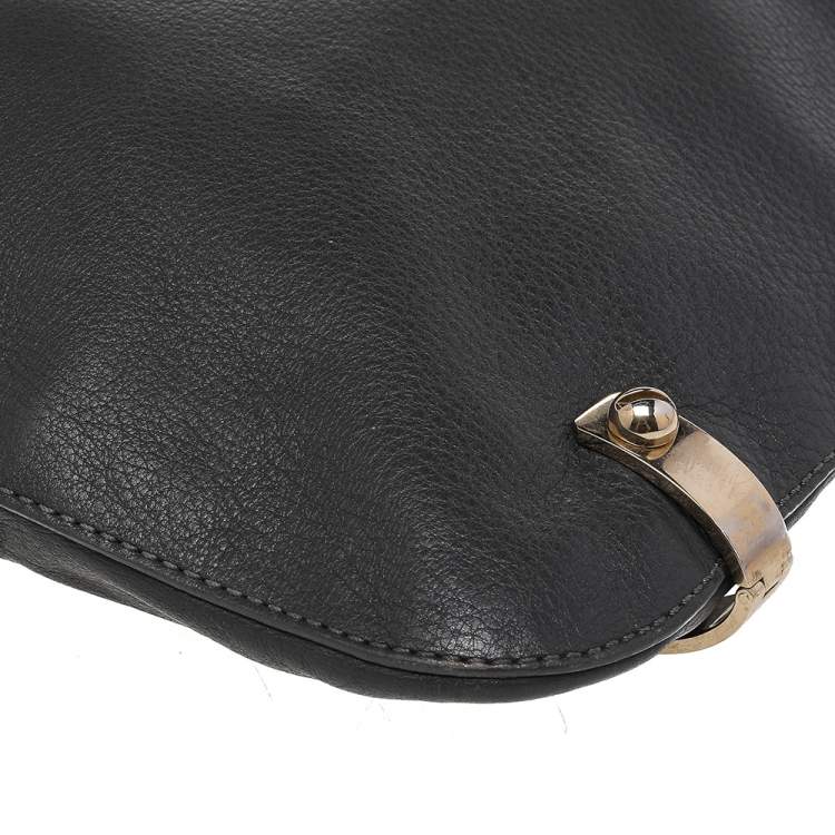 Pre Owned Givenchy Grey Leather Hobo