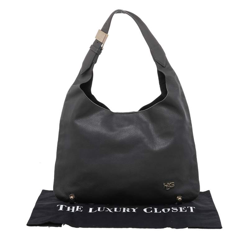 Pre Owned Givenchy Grey Leather Hobo
